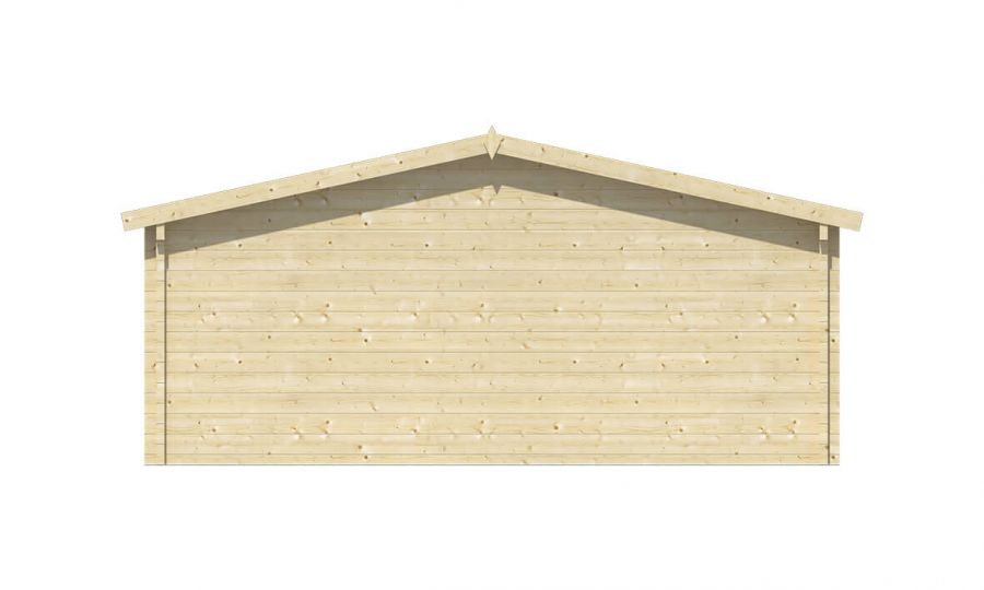 Ansicht Rückseite Gartenhaus Rune 70mm 595x595+200cm