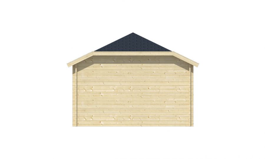 Ansicht Rechte Seite Gartenhaus Sibella 44mm 850x420cm