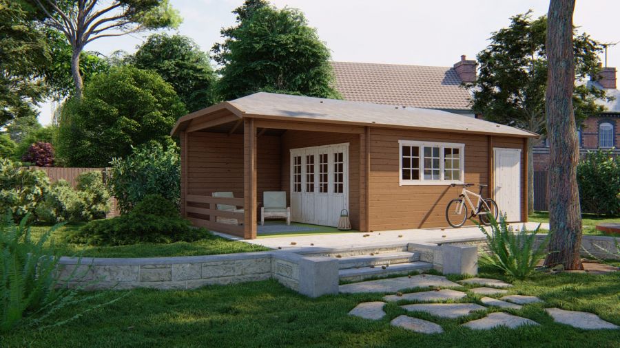 Inspiration Gartenhaus Sibella 44mm 850x420cm