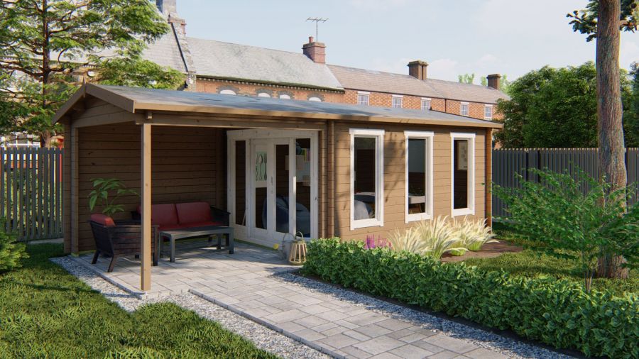 Inspiration Gartenhaus Skeg 44mm 720x340cm