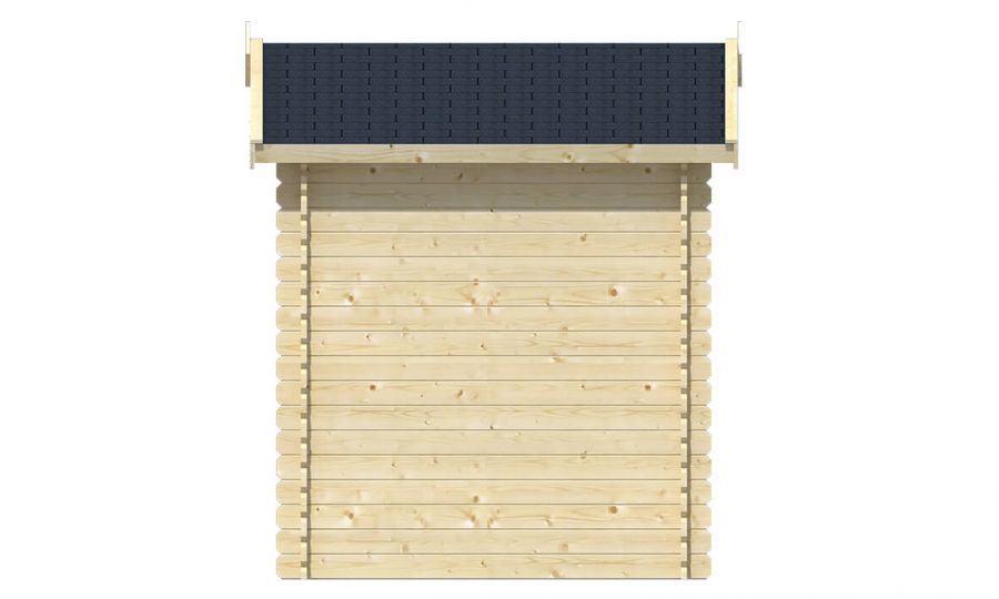 Ansicht Rechte Seite Gartenhaus Sten 28mm 295x200cm