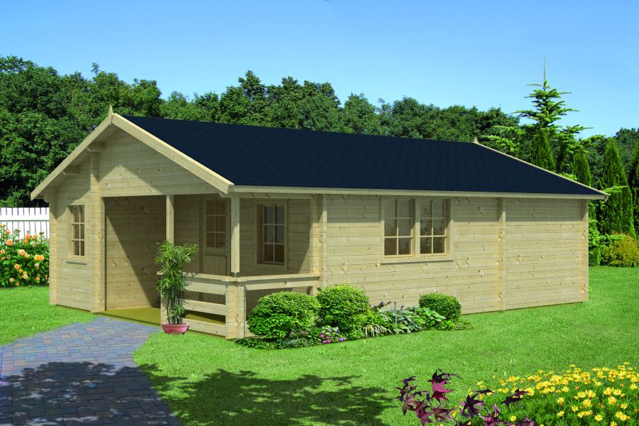 Gartenhaus Wochenendhaus Kay 70mm 595x800cm