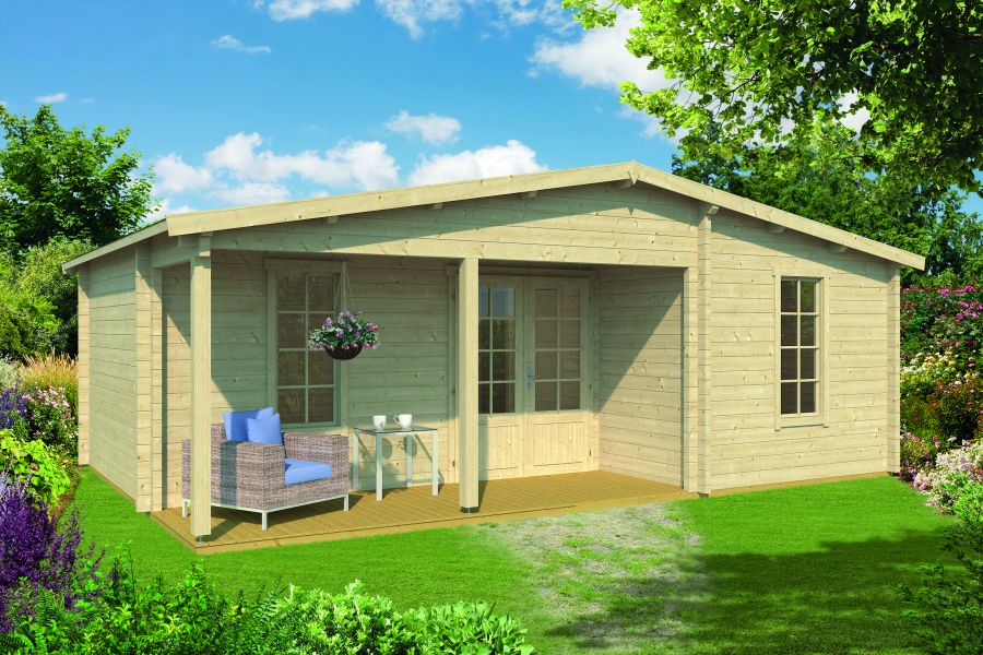 Gartenhaus Wochenendhaus Ollie 70mm 498x731cm