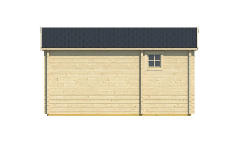 Ansicht Rechte Seite Gartenhaus Wochenendhaus Ollie 70mm 498x731cm