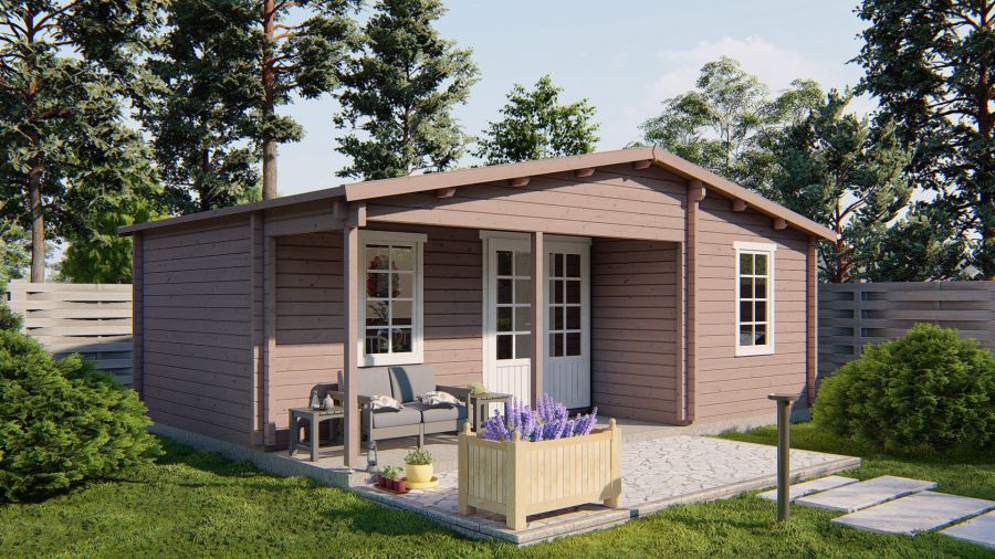 Inspiration Gartenhaus Wochenendhaus Ollie 70mm 498x731cm