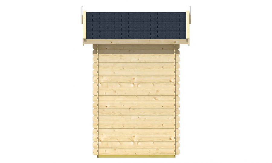 Ansicht Linke Seite Gerätehaus Gartenhaus Malva 19mm 260x150cm
