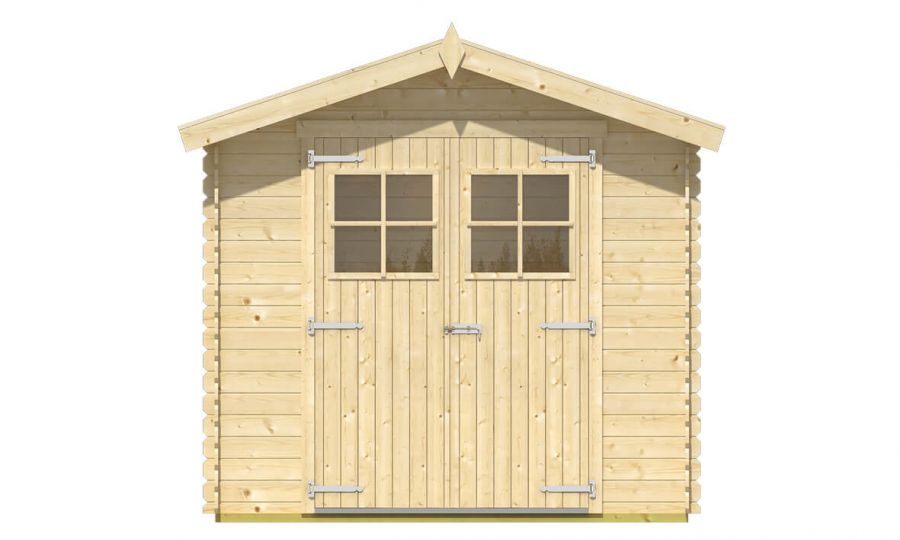 Ansicht Frontseite Gerätehaus Gartenhaus Malva 19mm 260x150cm