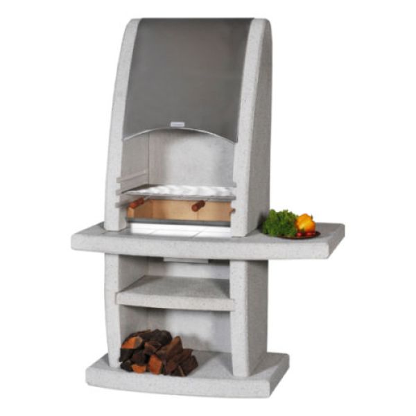 Grillkamin Inca Weiss-Grau