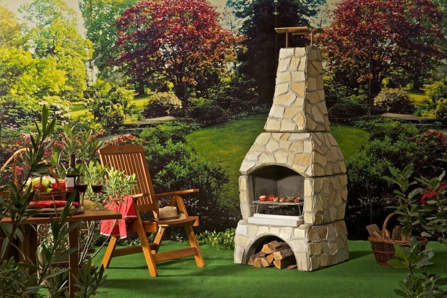 Grillkamin Landau Quarzit (gelblich)
