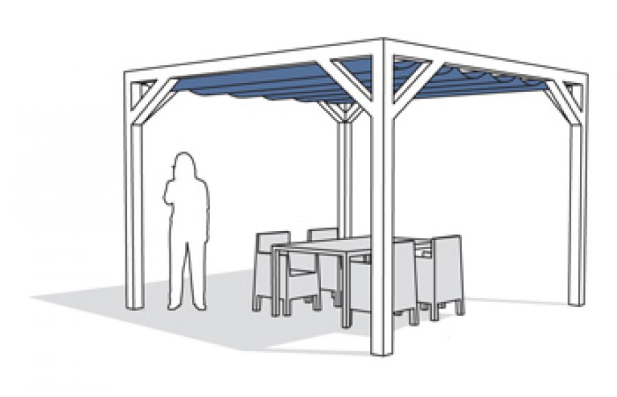 Nesling Schatten-Pergola freistehend 210x300